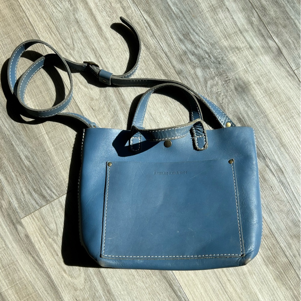 Portland Leather Mini Crossbody Tote